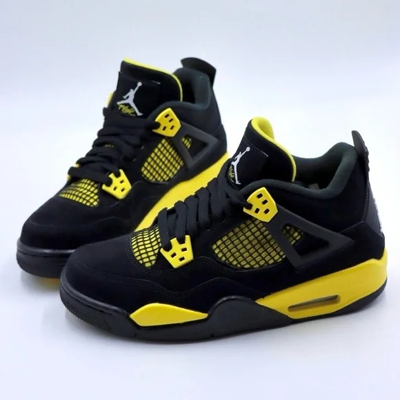 Air Jordan 4 Retro ‘Yellow Thunder’ 2023 -Men’s Athletic Shoes Sneakers - Picture 2 of 5